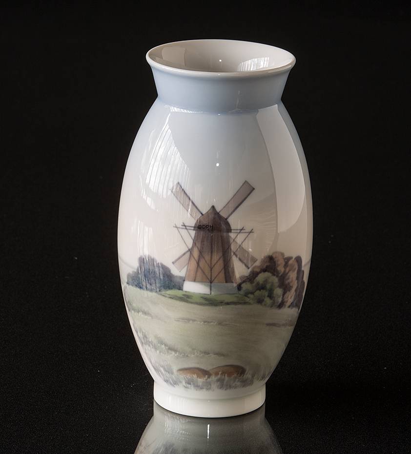 Vase mit Windmühle, Bing & Gröndahl Nr. 695-5420