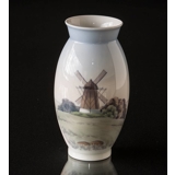 Vase mit Windmühle, Bing & Gröndahl Nr. 695-5420