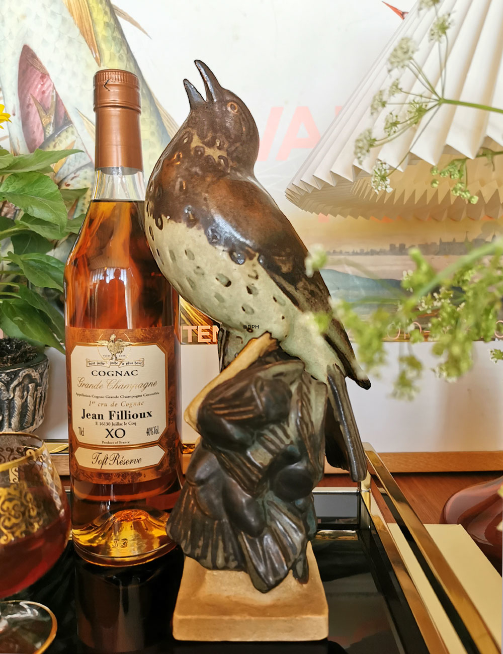 Drossel, Bing & Gröndahl Steingut Figur Nr. 7037