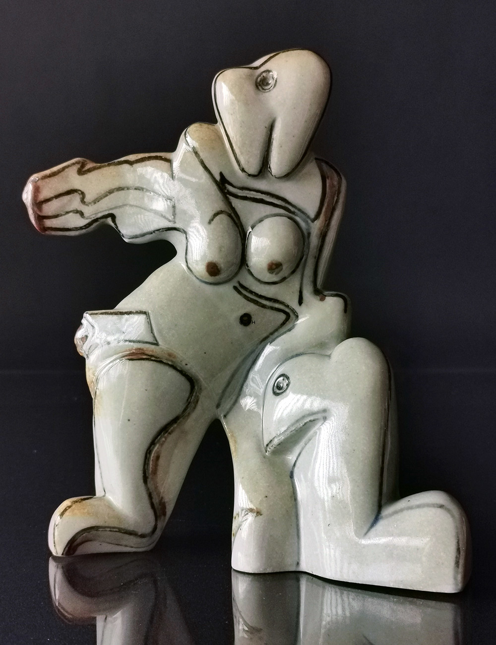 Steen Lykke Madsen Figur, Bing & Gröndahl Steingut Figur Nr. 7051 - Fantasie