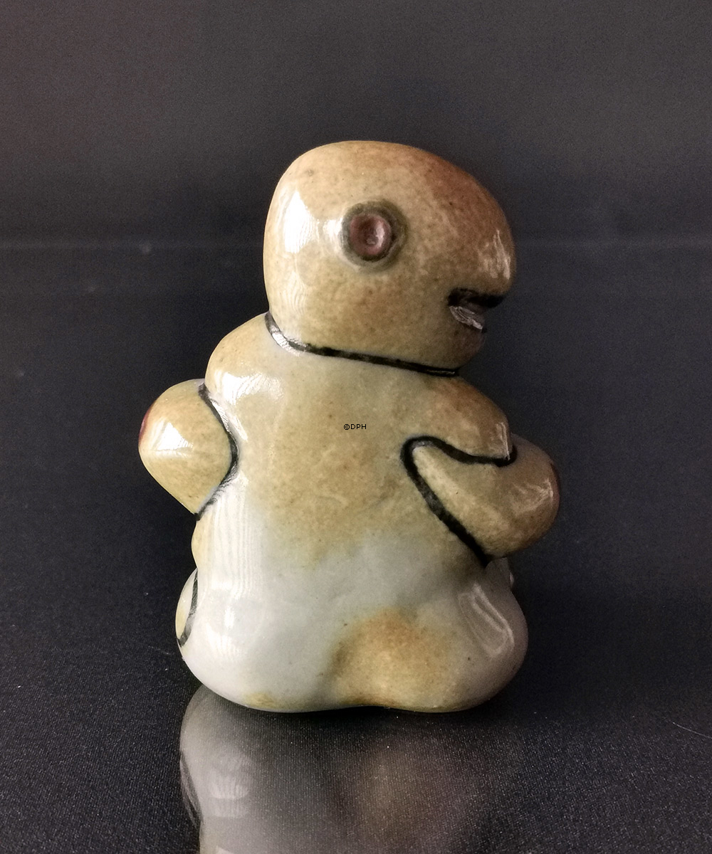 Steen Lykke Madsen Figur, sitzender, Bing & Gröndahl Steingut Figur Nr. 7052