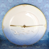 Möwengeschirr mit Gold, Wanduhr (funktioniert), Bing & Grøndahl Nr. 7528-640