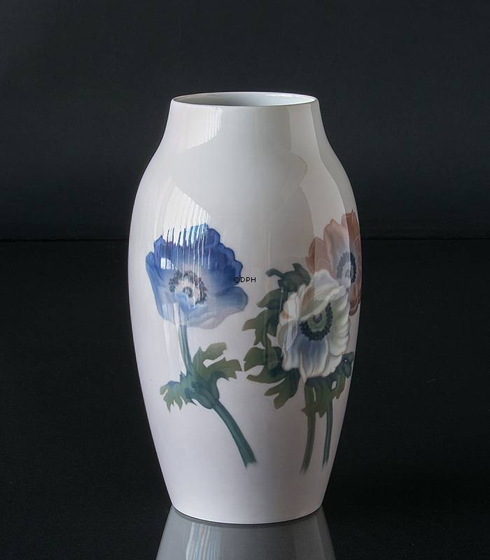 Vase mit Mohnanemone, Bing & Gröndahl Nr. 7924-243 oder 286-5243