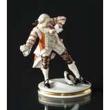 Schneeballkämpfer, Bing & Gröndahl Überglasurfigur Nr. 8025