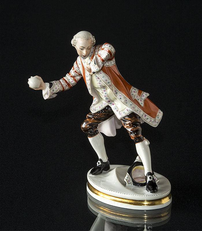 Schneeballkämpfer, Bing & Gröndahl Überglasurfigur Nr. 8025