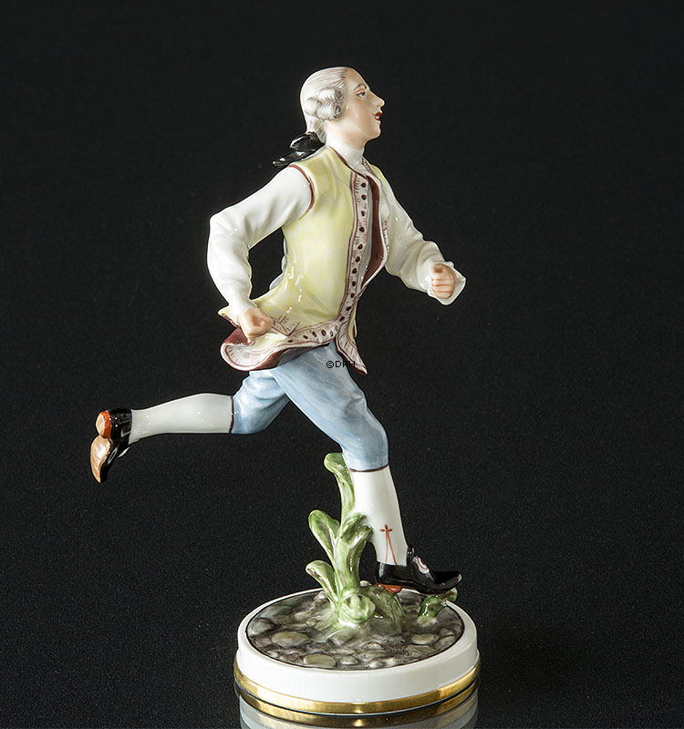 Laufender Lakai, Bing & Gröndahl Überglasurfigur Nr. 8028