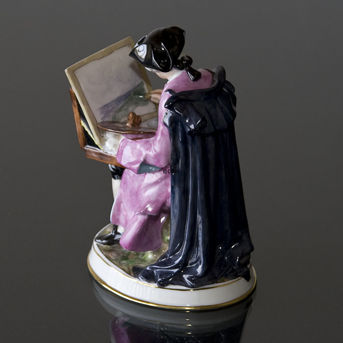 Künstler bei Staffelei, Bing & Gröndahl Überglasurfigur Nr. 8040