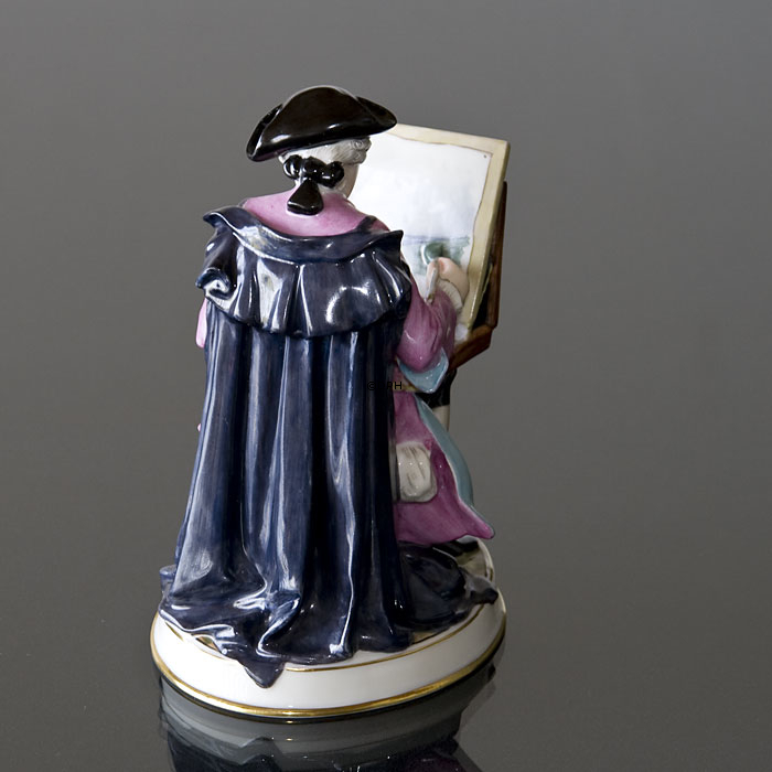 Künstler bei Staffelei, Bing & Gröndahl Überglasurfigur Nr. 8040