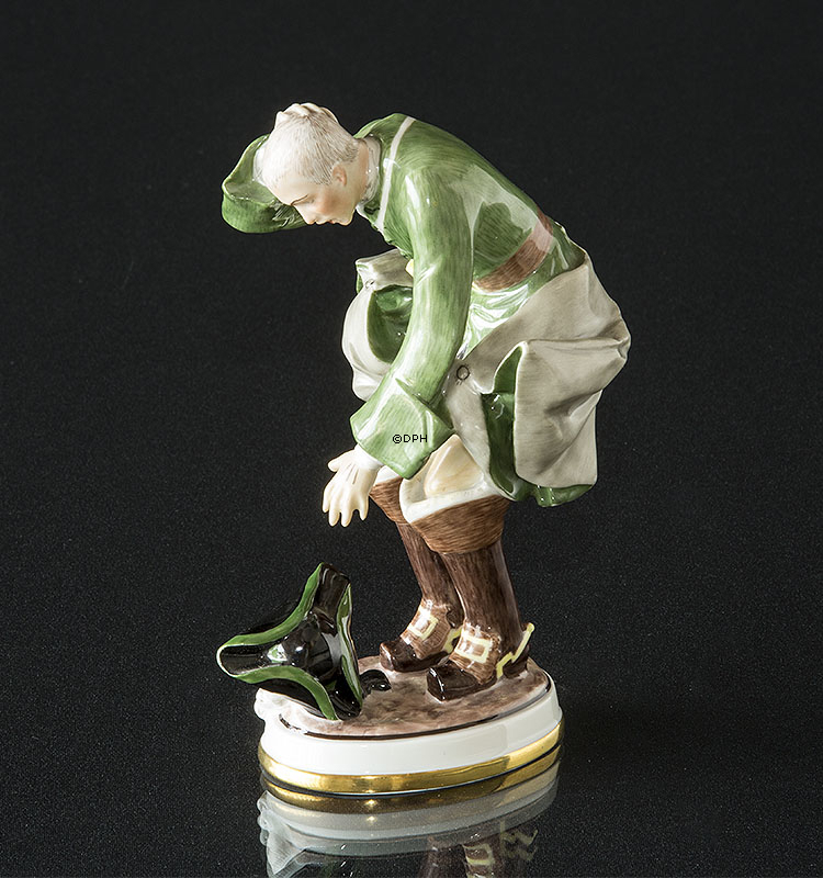 Herr im Wind, Bing & Gröndahl Überglasurfigur Nr. 8043