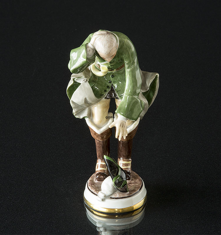 Herr im Wind, Bing & Gröndahl Überglasurfigur Nr. 8043