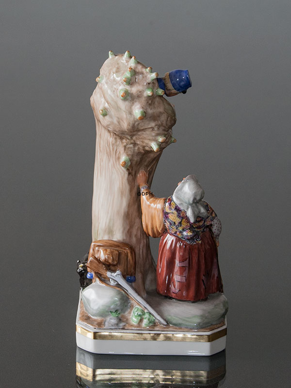 Das Feuerzeug Der Soldat und die Hexe am hohlen Baum, Bing & Gröndahl Überglasurfigur Nr. 8051