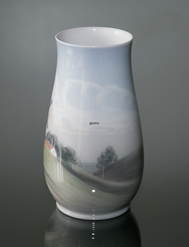 Vase mit Landschaft mit Mühle, Bing & Gröndahl Nr. 8522-210
