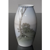 Vase mit Landschaft mit Bäumen, Bing & Gröndahl Nr. 8527-245
