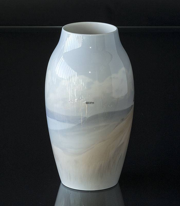 Vase mit Landschaft mit Bäumen, Bing & Gröndahl Nr. 8528-243