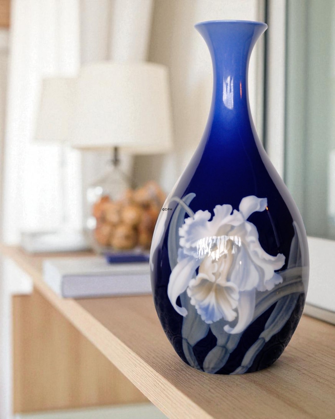 Bing & Grondahl Jugendstil Vase mit Iris Nr. 8557-234 Marie Smith Unica