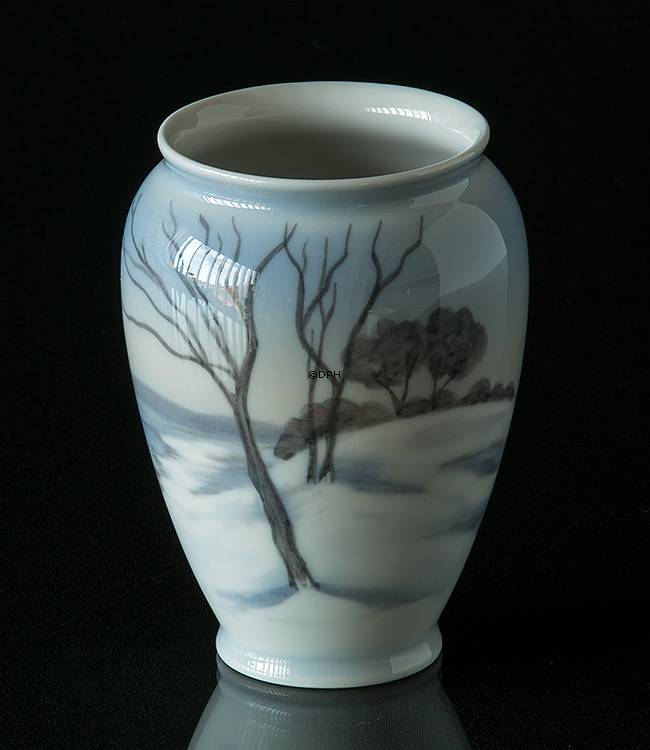 Vase mit Winterlandschaft, Bing & Gröndahl Nr. 8613-364
