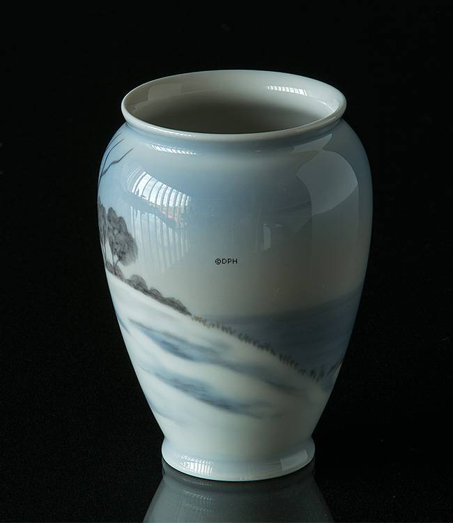 Vase mit Winterlandschaft, Bing & Gröndahl Nr. 8613-364