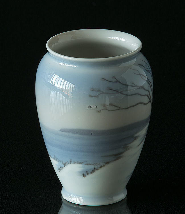 Vase mit Winterlandschaft, Bing & Gröndahl Nr. 8613-364
