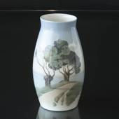 Vase mit Landschaft mit Bäumen, Bing & Gröndahl Nr. 8676-247