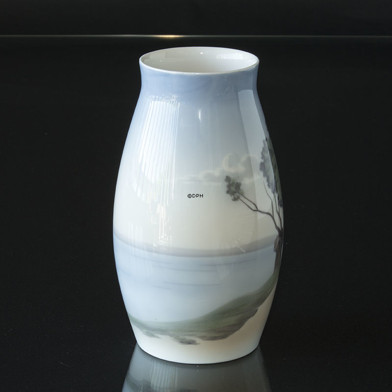 Vase mit Landschaft mit Bäumen, Bing & Gröndahl Nr. 8676-247 oder 576-5247