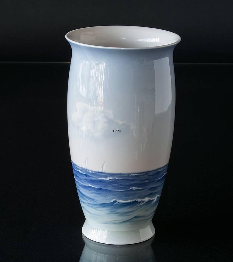 Vase mit Schiff, Bing & Gröndahl Nr. 8713-450