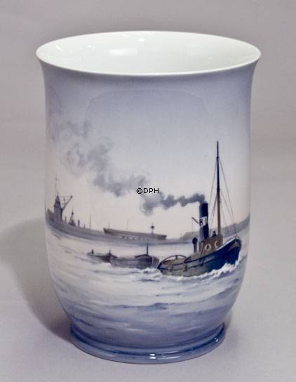 Vase mit Fischerboot, Bing & Gröndahl Nr. 8715-460