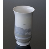 Vase mit Landschaft mit Birken und einem Häuschen, Bing & Gröndahl Nr. 8775-504