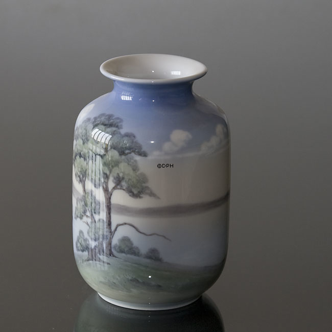 Vase mit Himmelbjerget und das Schiff Hjejlen, Bing & Gröndahl Nr. 940-5463