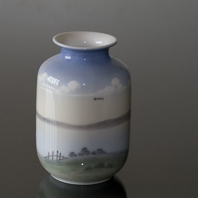Vase mit Himmelbjerget und das Schiff Hjejlen, Bing & Gröndahl Nr. 940-5463