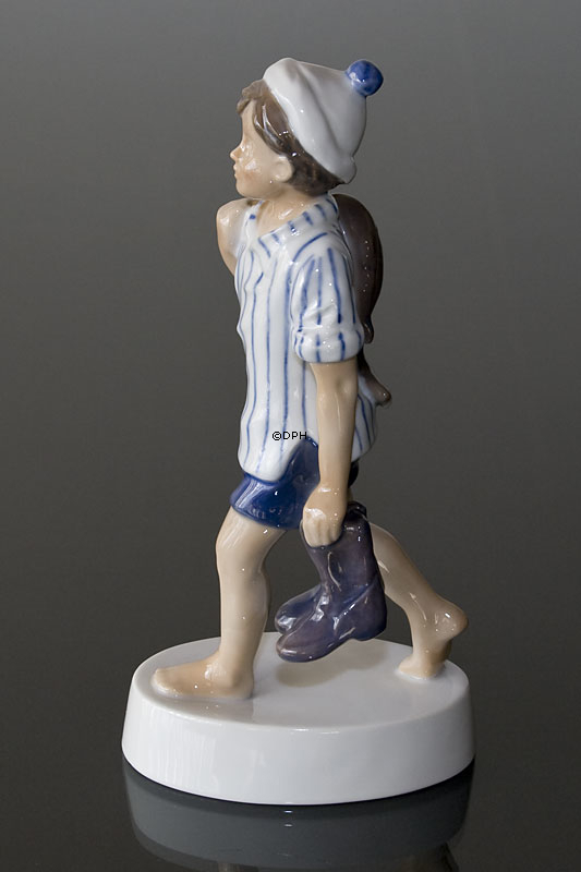 1984 Jahresfigur Peter, Junge mit Fisch, Bing & Gröndahl