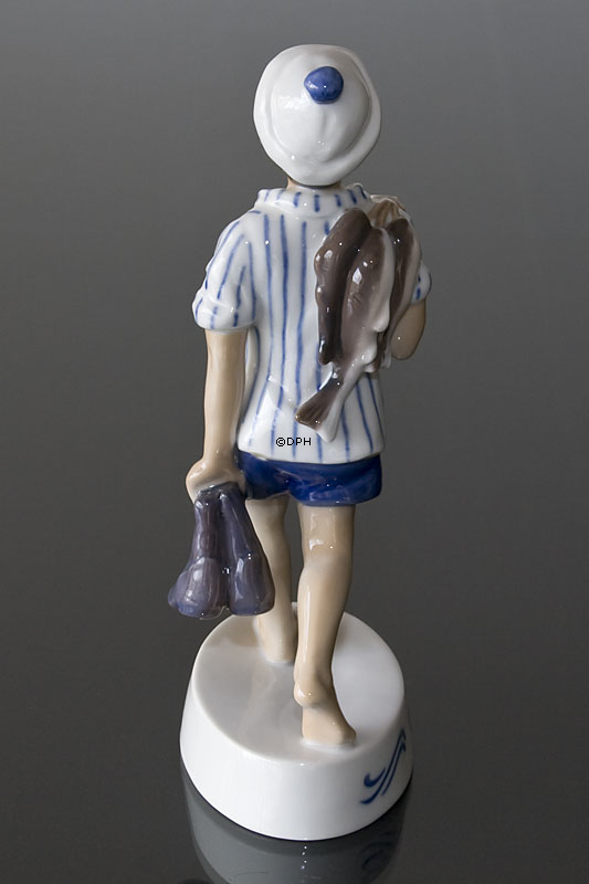 1984 Jahresfigur Peter, Junge mit Fisch, Bing & Gröndahl