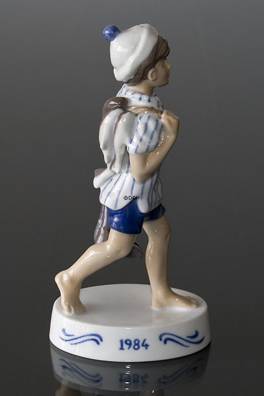 1984 Jahresfigur Peter, Junge mit Fisch, Bing & Gröndahl