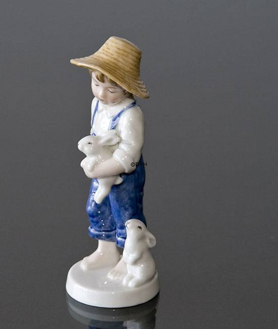 2001 Bing & Gröndahl Jahresfigur, Junge mit Hase