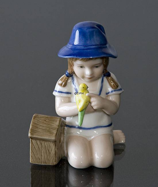 Mädchen mit Wellensittich, Bing & Gröndahl Jahresfigur 2002