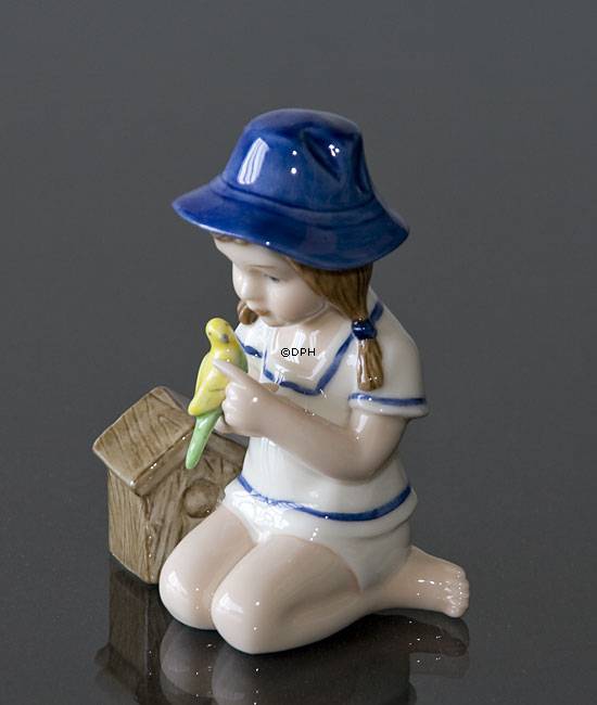 Mädchen mit Wellensittich, Bing & Gröndahl Jahresfigur 2002