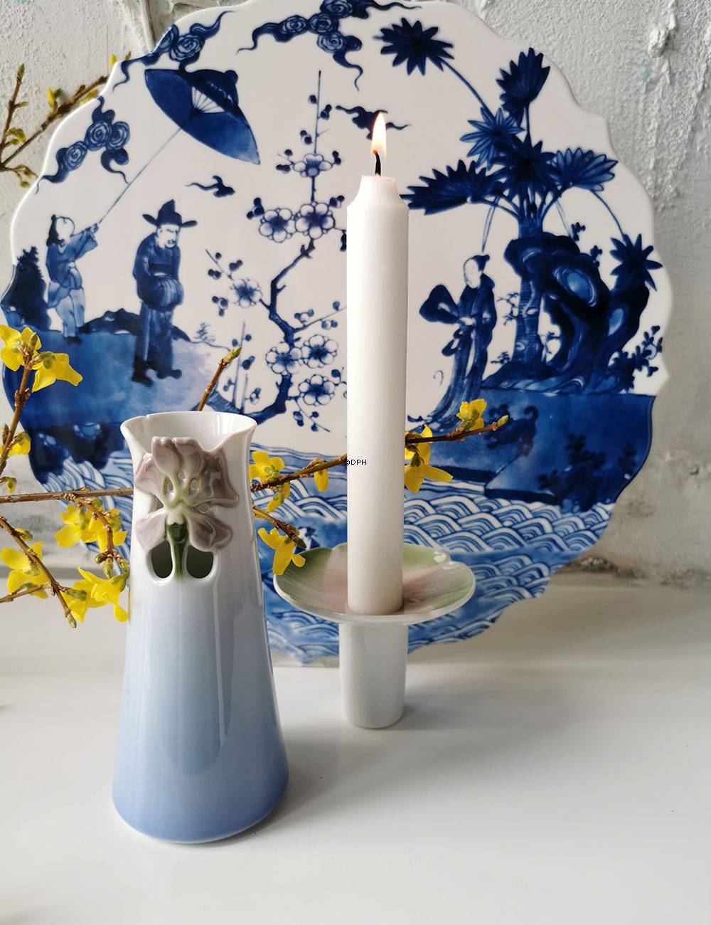 Bing & Grøndahl Jahresvase/Kerzenständer 1988