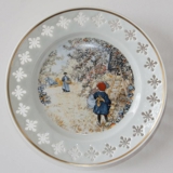Äpfeln zupfen. Carl Larsson, Serie Nr.. 4, Teller Nr.. 4, Bing & Gröndahl