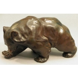 Gehender Braunbär Figur, Bing & Gröndahl Steingut