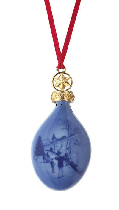 2006 Bing & Gröndahl Weihnachtsornament, Weihnachtstropfen, Begrüßung von Gästen zu Weihnachten