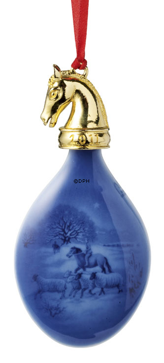 2011 Bing & Gröndahl Weihnachtsverzierung, Weihnachtstropfen, Nach Hause für Weihnachten