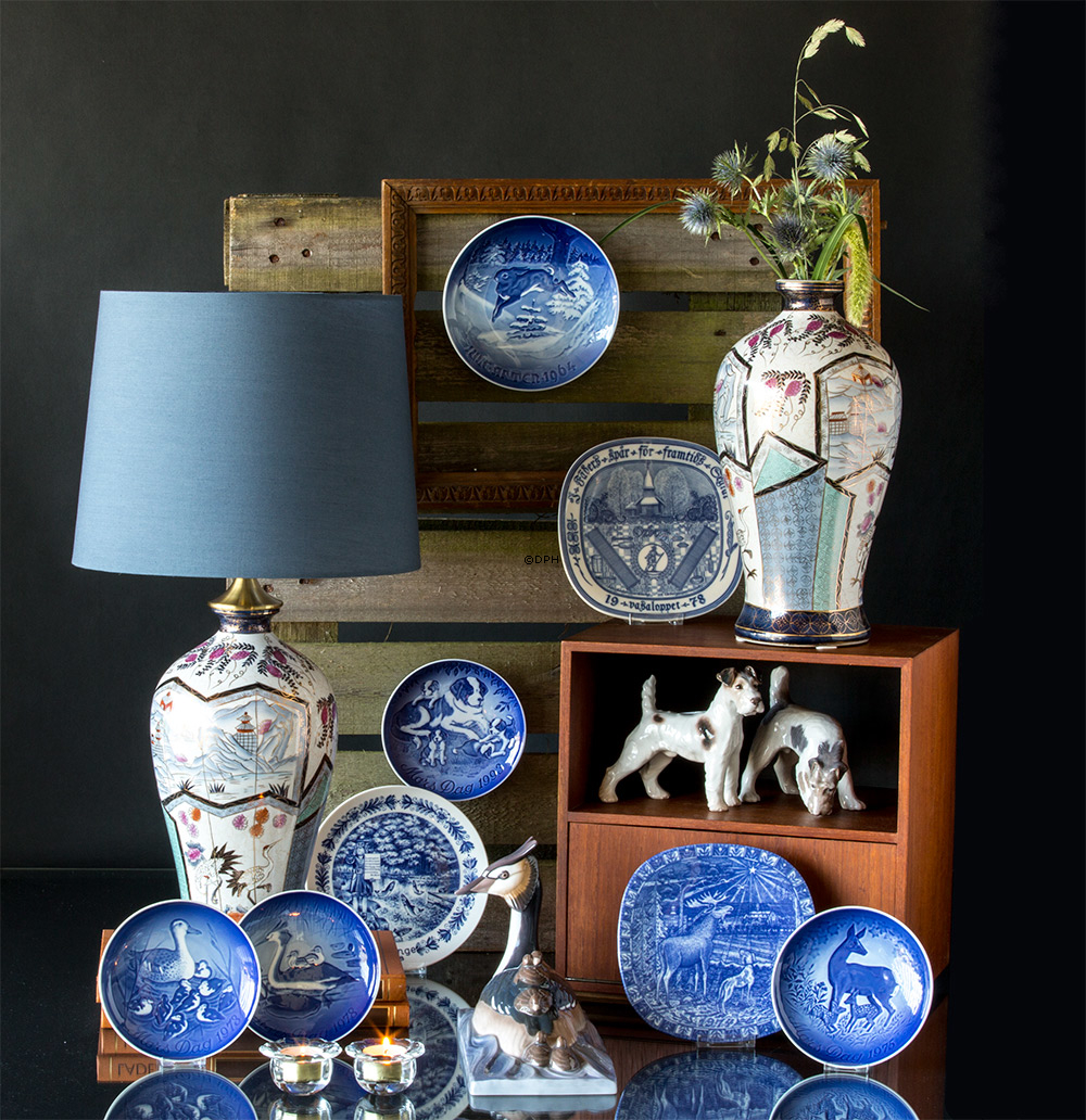 Lappentaucher mit Küken 1978, Bing & Gröndahl Muttertagsteller