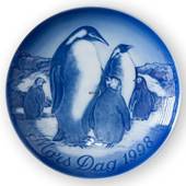 Pinguin mit Jungen 1998, Bing & Gröndahl Muttertagsteller