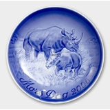 Nashorn mit Kalb 2006, Bing & Gröndahl Muttertagsteller