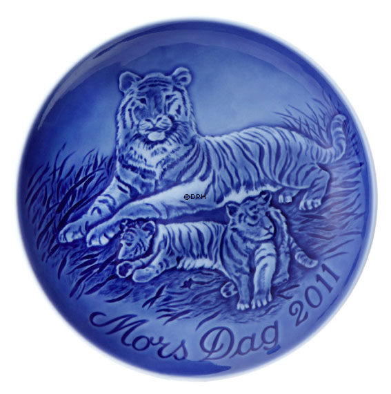 Tigerin mit Jungen 2011, Bing & Gröndahl Muttertagsteller