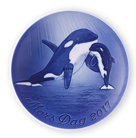 Schwertwal mit Kalb 2017, Bing & Gröndahl Muttertagsteller