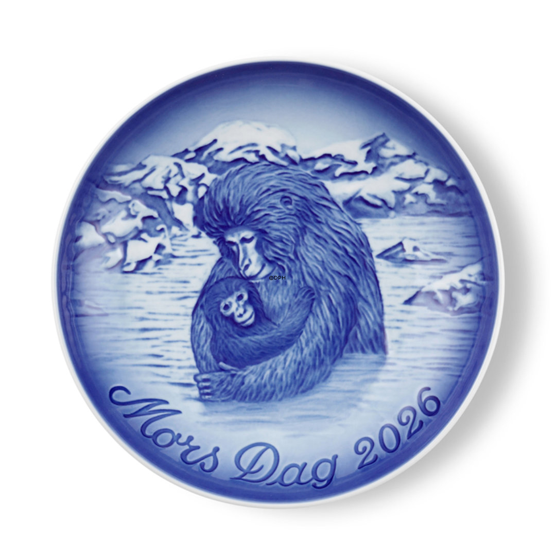 Japanischer Schneeaffe mit Jungtier 2026, Bing & Gröndahl Muttertagsteller
