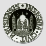 Stadtwappenteller, ARUSIENSIS INSIGNIA CIVIT, Bing & Gröndahl