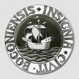 Stadtwappenteller, BOGONIENSIS INSIGNIA CIVIT, Bing & Gröndahl