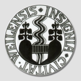 Stadtwappenteller, WELLENSIS INSIGNIA CIVITAT, Bing & Gröndahl