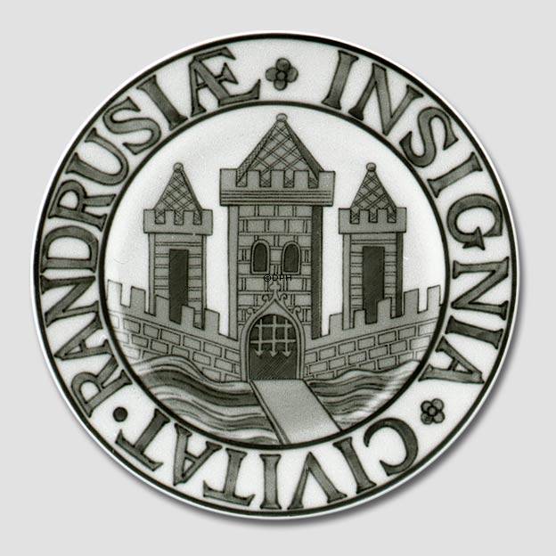 Stadtwappenteller, RANDRUSIÆ INSIGNIA CIVITAT, Bing & Gröndahl
